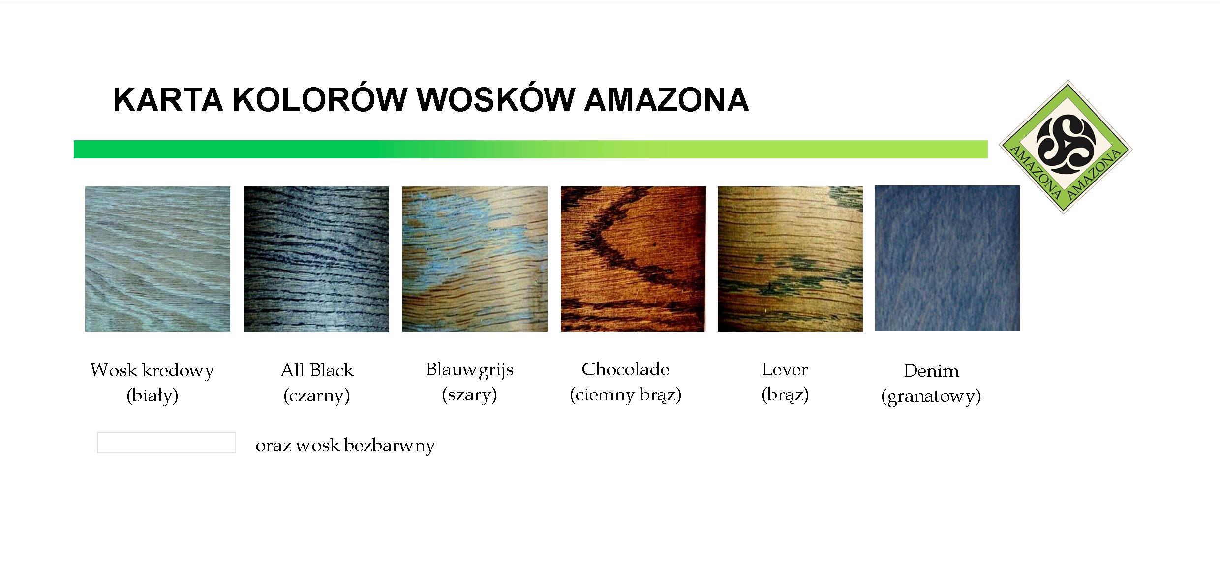 karta kolorów Amazona
